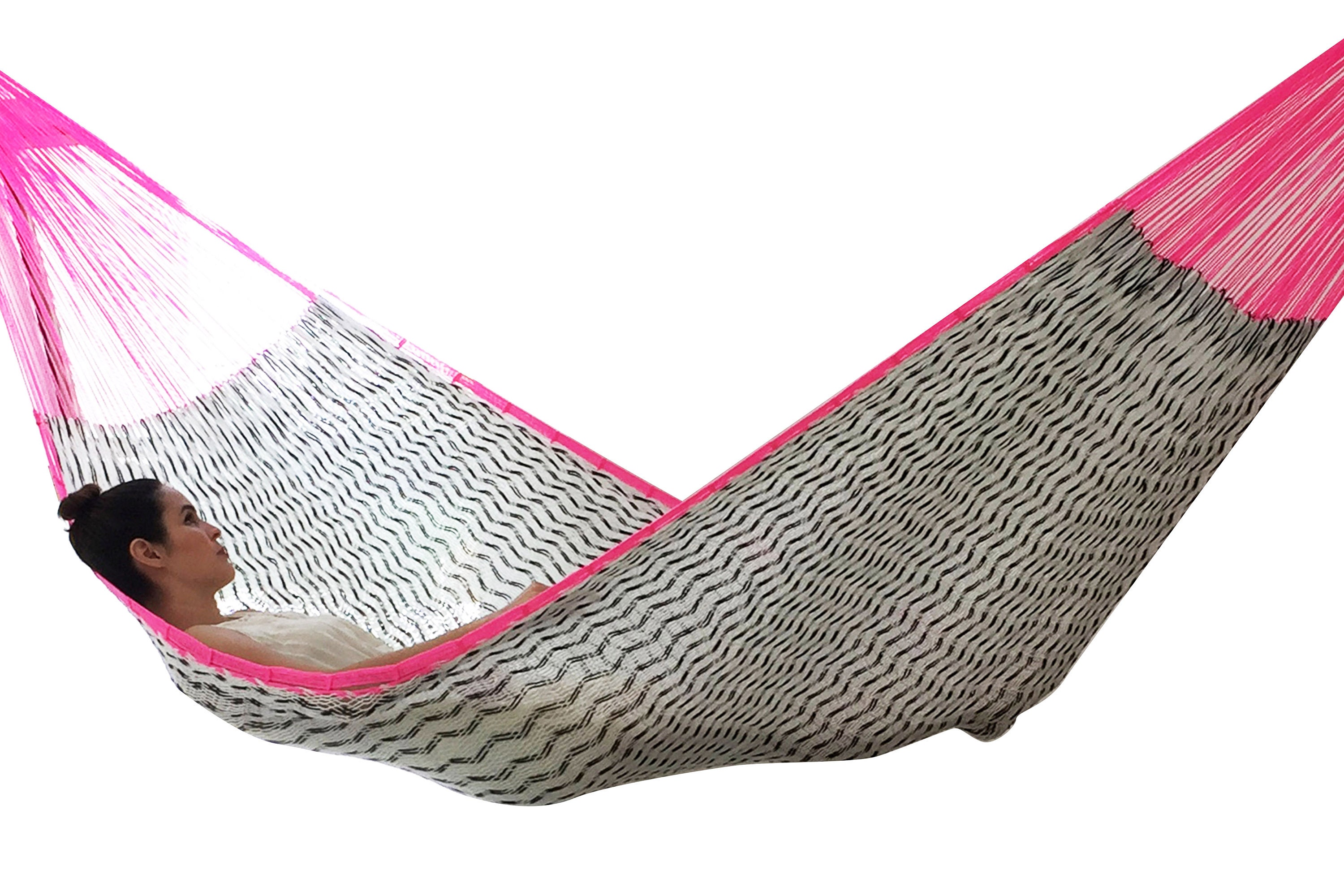 Pitahaya Hammock Made with Thick Nylon Thread - Traditional Mayan Hammocks