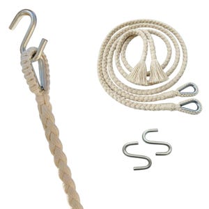 Hammock Hanging Ropes (1 pair) + "S" Hooks (1 pair) *Customs Taxes Included*
