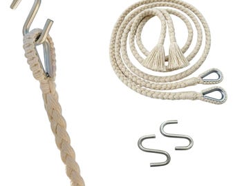Hammock Hanging Ropes (1 pair) + "S" Hooks (1 pair) *Customs Taxes Included*