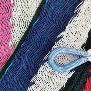 Sarape Hammock Made with Thick Cotton Thread Traditional Mayan Hammocks image 4