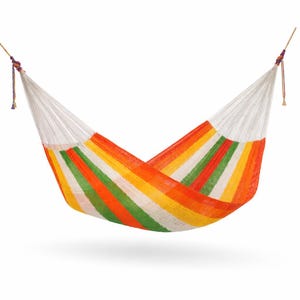 Habanero Hammock Made with Thick Nylon Thread - Traditional Mayan Hammocks *Customs Taxes Included*