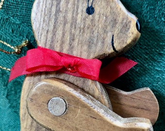 Vintage Christmas, Bear Ornament, Holiday Decorate, Interior Design, Country Home, Shabby Chic, Cottage Christmas, Trim a Tree, Vintage Gift