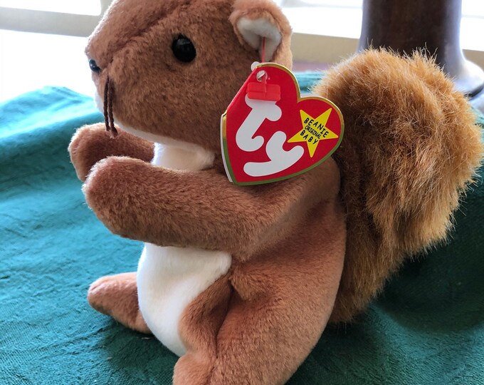 Ty Beanie Babies, Nuts, Squirrel, Collectible Toys, Retired, NWT