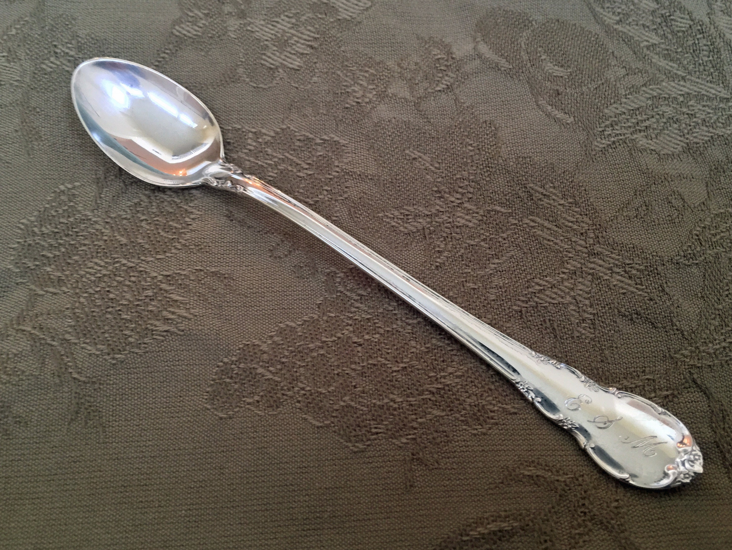Sterling Silver Baby Spoon Long Handle Lunt Modern Etsy