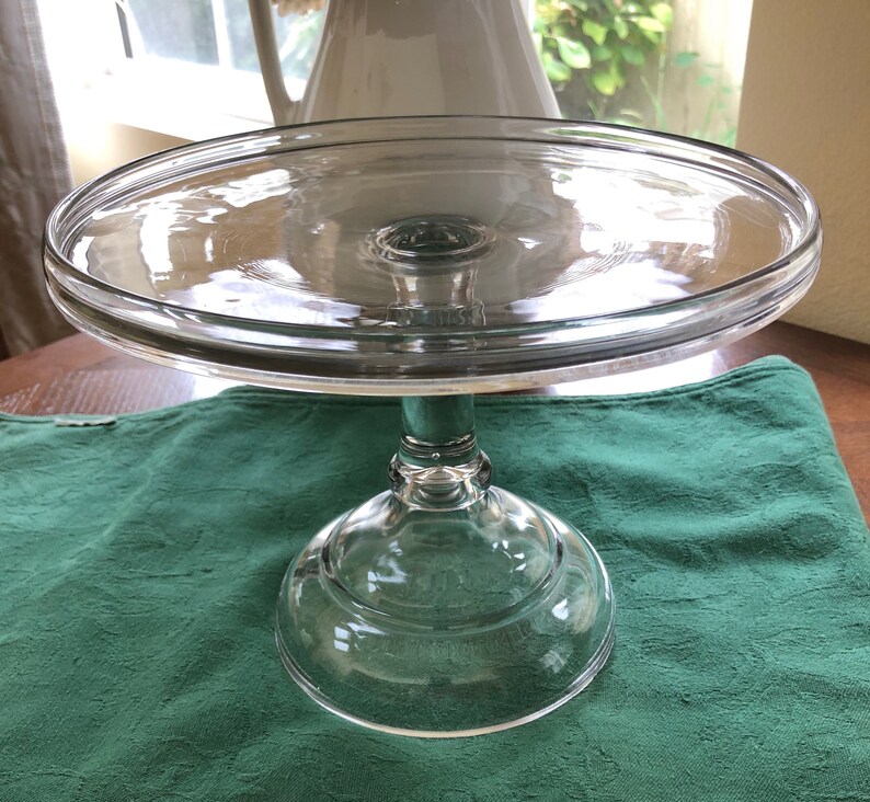 Antique Glass Large Pedestal Cake Stand EAPG Central Glass Etsy