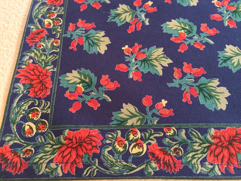 April Cornell Set 4 Placemats With Matching Napkins Navy and Etsy