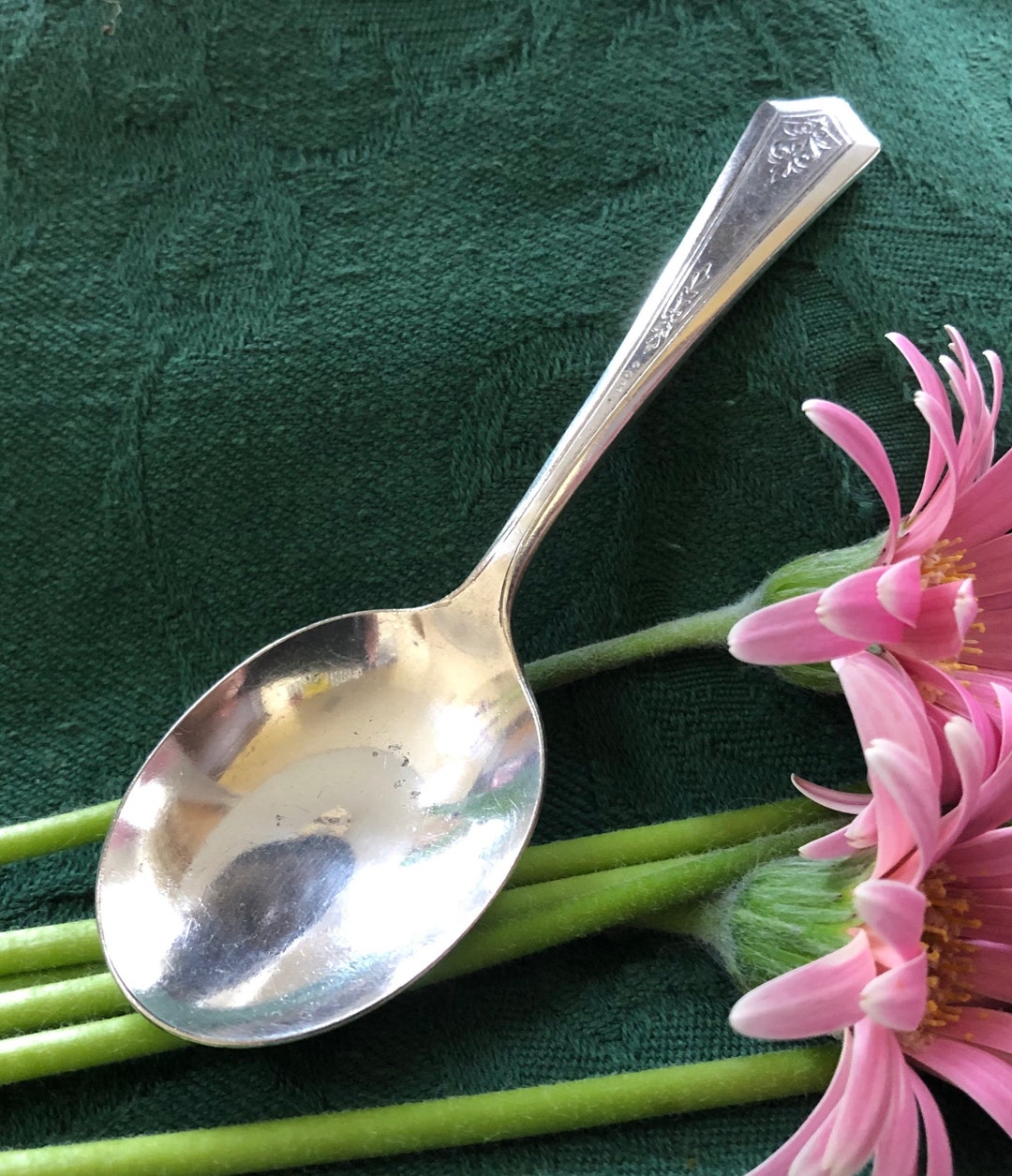 Antique Silver Plated Baby Spoon Glenmore Pattern C1927 Etsy