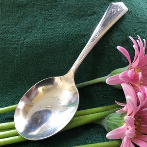 Antique Silver Plated Baby Spoon, Glenmore Pattern, c1927, 1881 Rogers, Collectible Silver, Antique Gift,Baby Gift, Baby Shower, Infant Gift
