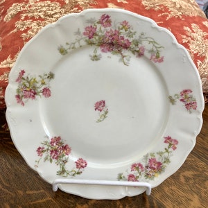 Antique *Limoges Dinner Plate, Wm Guerin, Pink Floral, Limoges Plate, Antique Collectible, French Country, Shabby Chic, Holiday Table, Gift