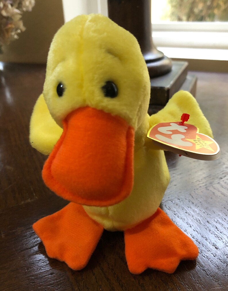 Ty Beanie Babies Quackers Duck With Errors Collectible Etsy