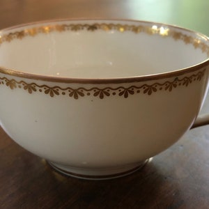 Set Of 2 Antique *Haviland Limoges Handled Soup Cups, Gold, Collectible, Tea Party, Shabby Chic, Limoges France, French Country,Cottage,Gift
