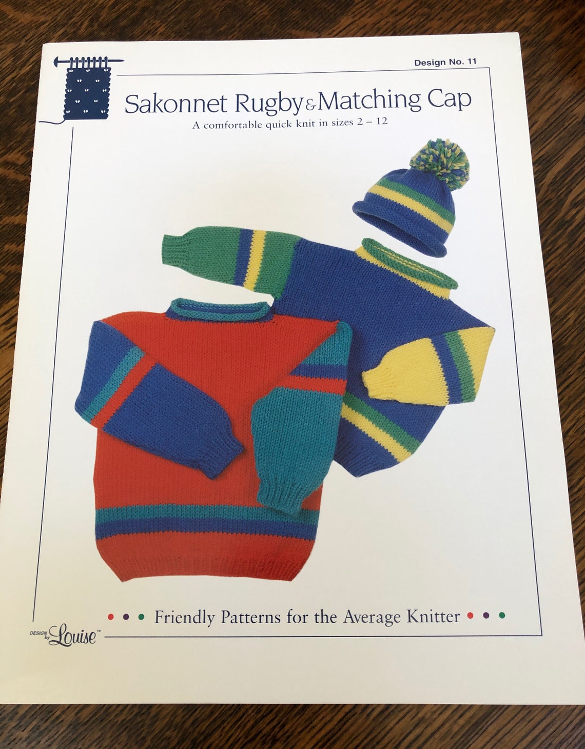 Vintage Knitting Pattern Rugby and Matching Cap Etsy