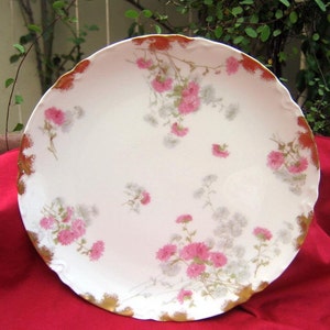 Antique *Haviland Limoges Plate, Frank Haviland, Pink Floral, Antique Collectible, French Country, Shabby Chic, Tea Party, Country Home,Gift
