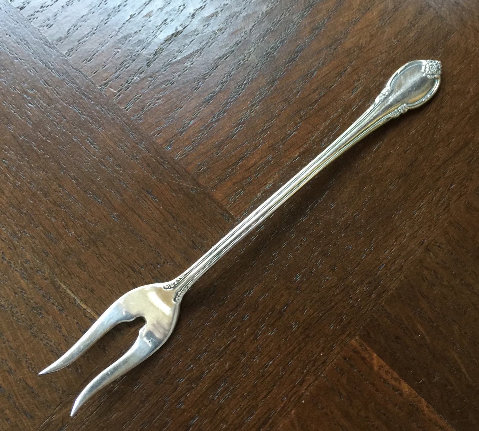 Vintage Silver Plated Pickle Fork Rogers Bros Remembrance Etsy