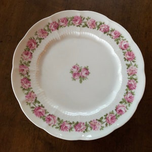Antique *Limoges Dinner Plate, C Ahrenfeldt, France, Pink Roses, French Country, Cottage Style, Antique China, Shabby Chic, Tea Party, Gift