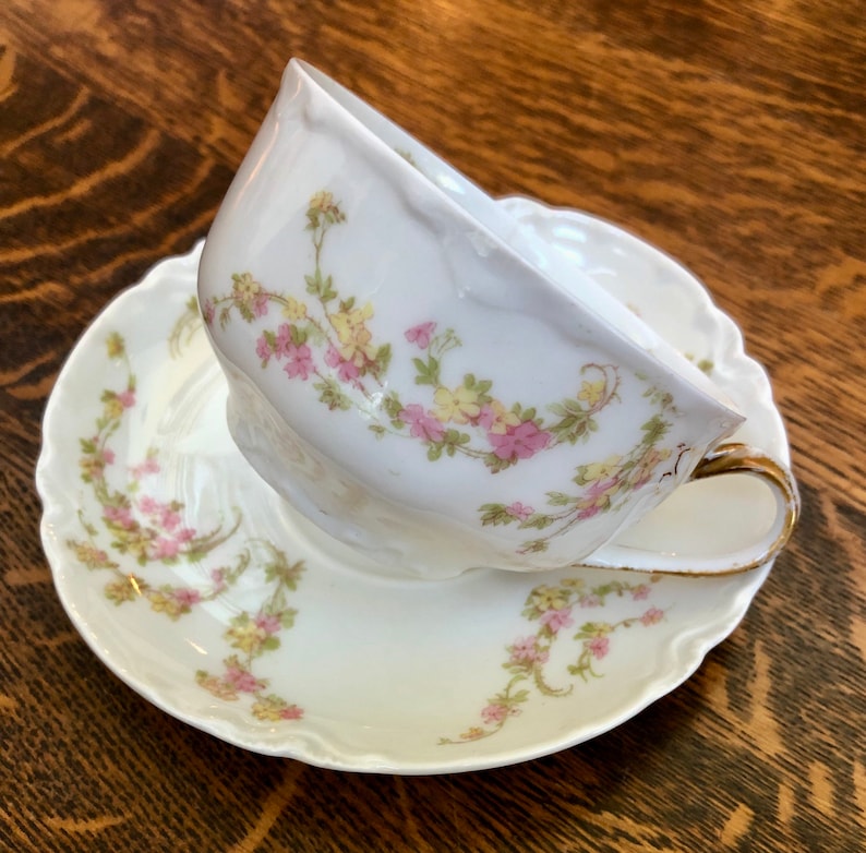 Antique haviland Limoges Cup and Saucer Norma Tea Party Etsy