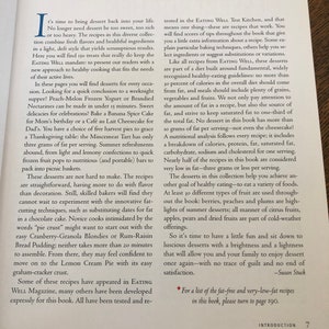 May include: A book cover with the title "Introduction" and the number "7" on the bottom right corner. The book cover is white with black text and a small black star in the top right corner. The text on the cover discusses the importance of healthy eating and provides tips for making delicious desserts that are low in fat.