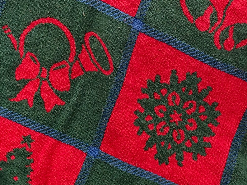 Vintage Christmas Throw Holiday Throw Blanket Vintage Gift Etsy