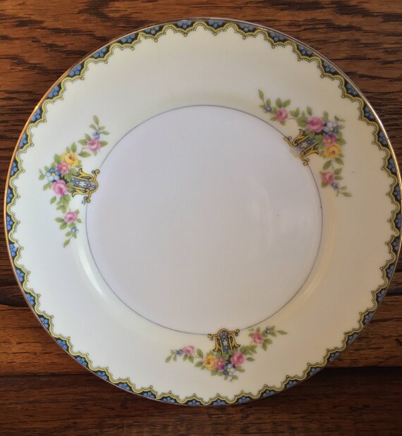 Laurette Pattern Cottage Set Of 4 Noritake Floral Plates Japan Shabby Chic Collectible China Garden Party Interior Decorate 5047