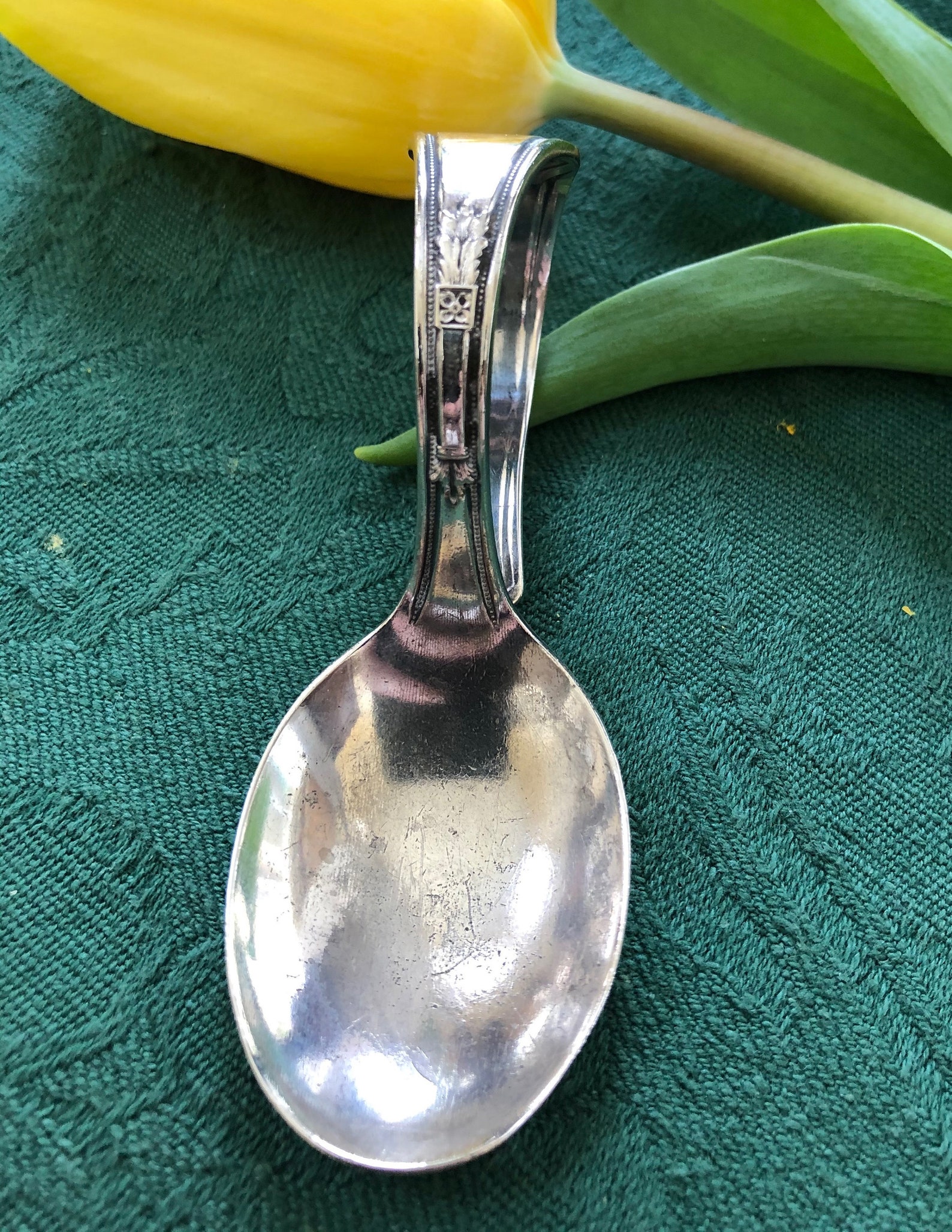 Antique Silver Plated Baby Spoon Curved Handle Wm Rogers and Etsy