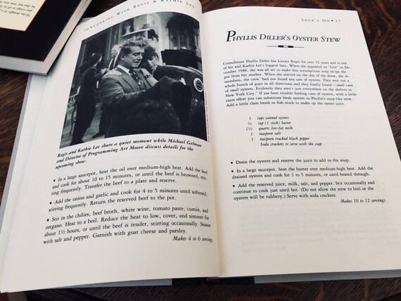 Cooking With Regis And Kathie Lee Regis Philbin Kathie Lee Gifford Entertain Culinary Guide Food Lover Vintage Cook Book Vintage Gift - 