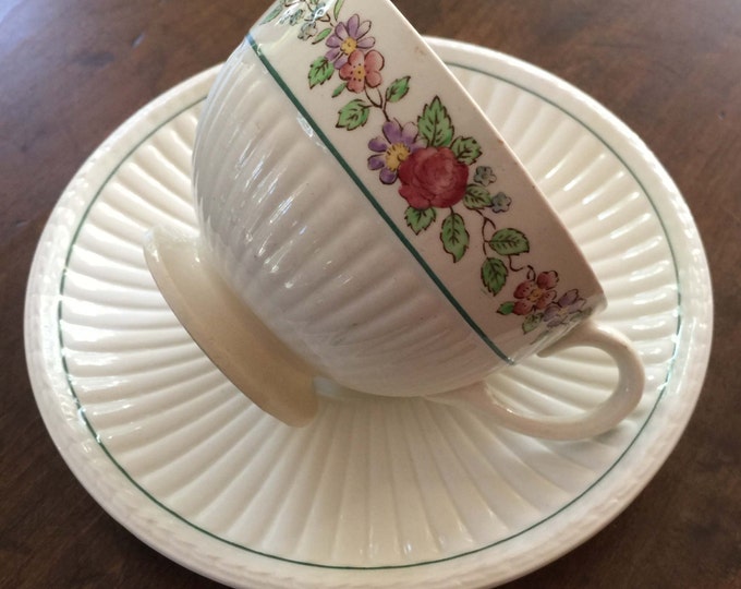 Vintage Wedgwood Cup and Saucer, Belmar Pattern, England, Wedding Gift