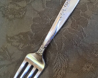 Vintage Childs Silver Plated Fork, 1881 Rogers, Lilac Time Pattern, Vintage Gift, Baby, Infant Gift, Welcome Baby, Baby Shower, New Baby