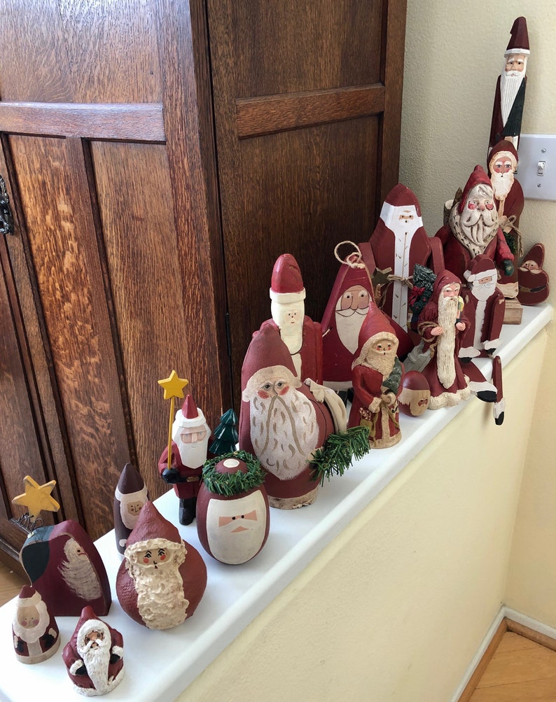 Vintage Christmas Santa Decoration Santa Collection Vintage Gift Country Christmas Holiday Decoration Cottage Style Farmhouse Decor