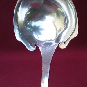 Antique Sterling Silver Cream, Sauce Ladle, Mount Vernon Pattern, Lunt, c1905, Monogram H, Antique Silver, Wedding Gift, Collectible Silver