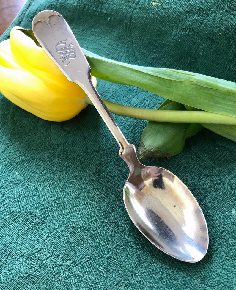 Here Comes The Silver Spoon Vintage Silver Spoon Nevada Silver Metal Monogram S Vintage - Etsy