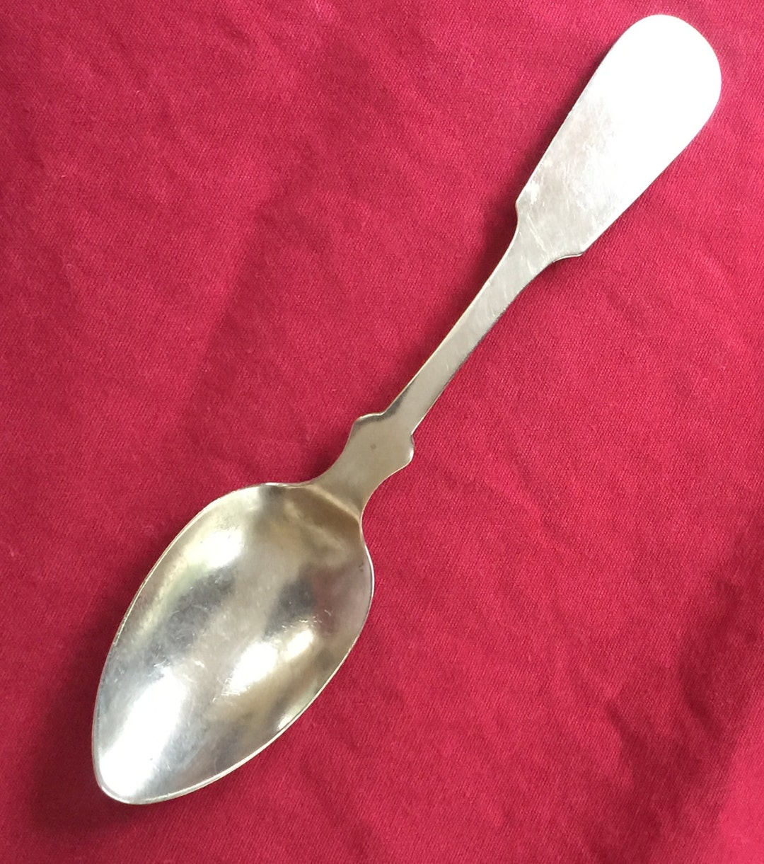 Antique Coin Silver Spoon, Hall and Elton, C1800s, Antique Collectible