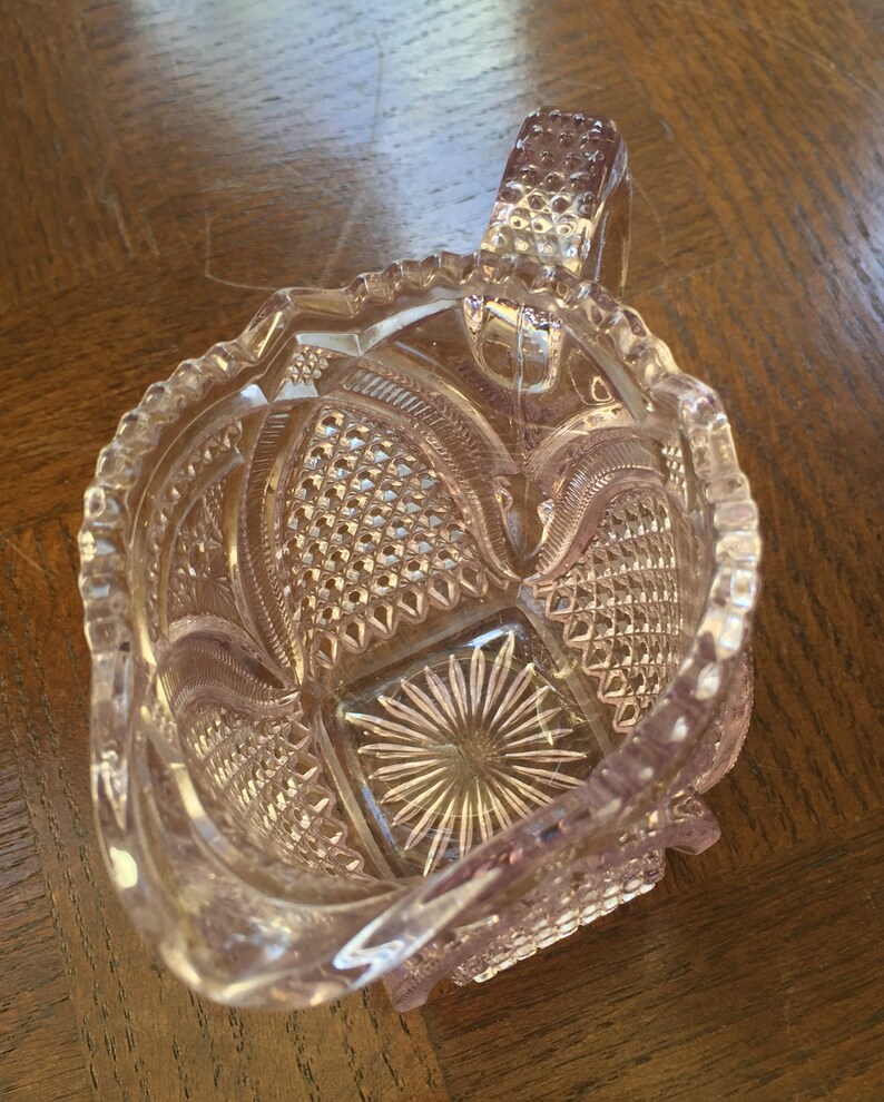 Early American Pattern Glass Antique Cream Pitcher U S Glass Etsy