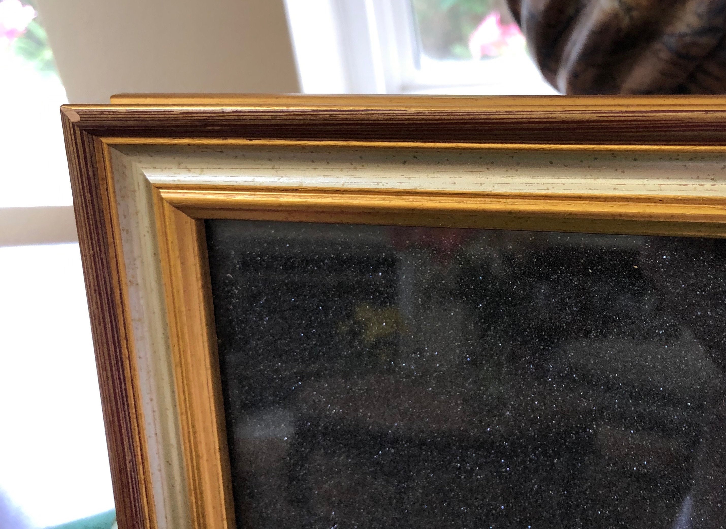 Vintage Style Double-Sided Gold Metal Floating Picture Frame – Holds Two 8x10 Photos