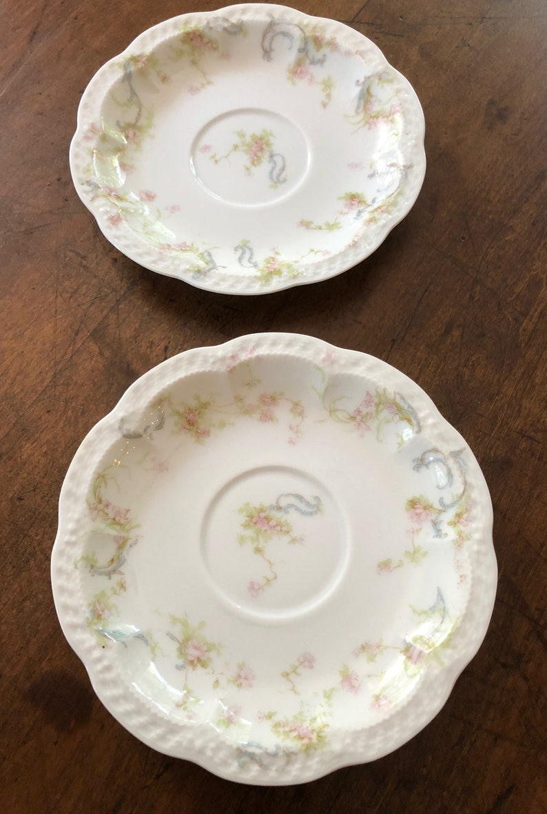 2 Antique Haviland Limoges Saucers Schleiger 57 the Etsy