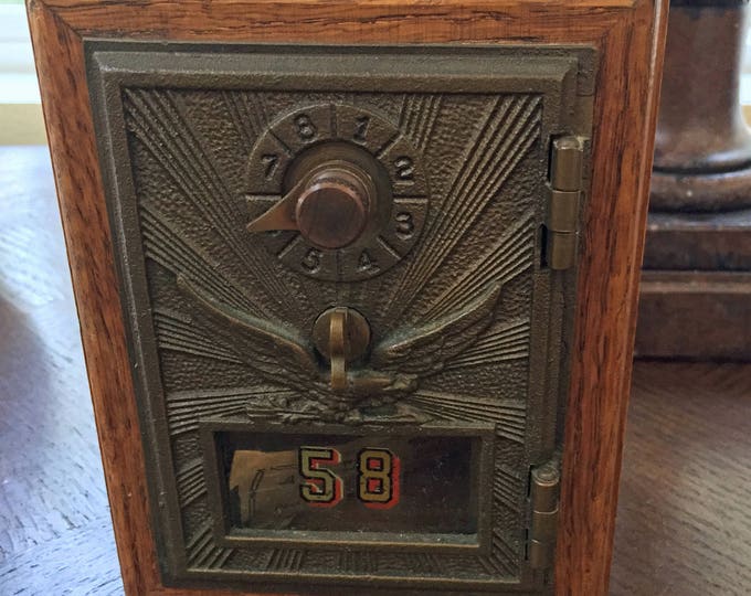 Vintage Post Office Box Coin Bank, Postal Originals, Hand Crafted by