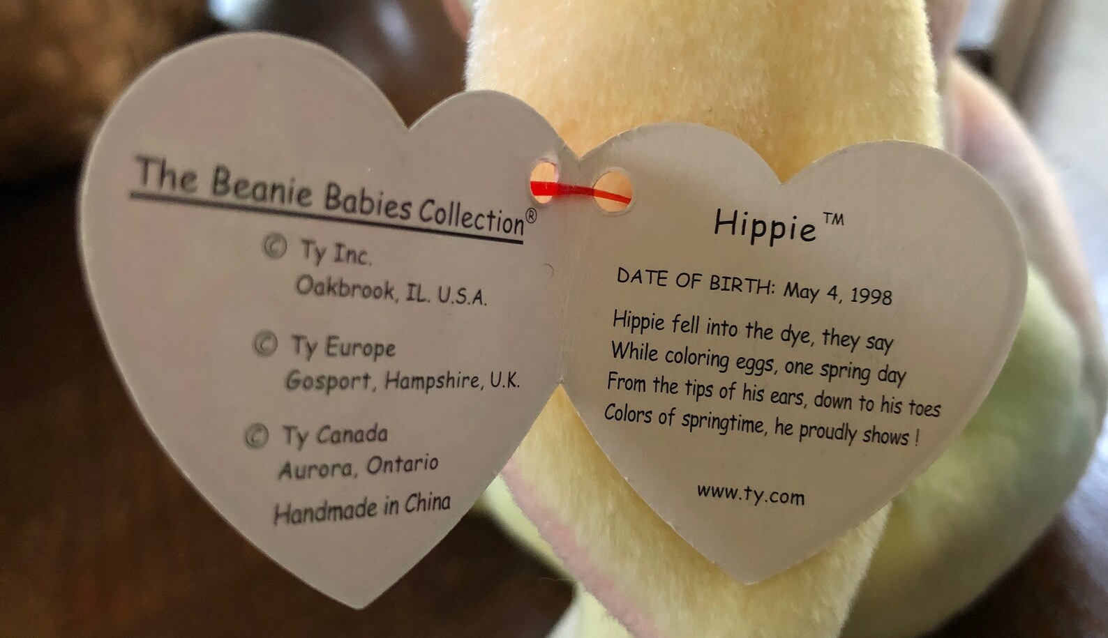 Ty Beanie Babies Hippie Tie Dye Rabbit Bunny With Error Etsy