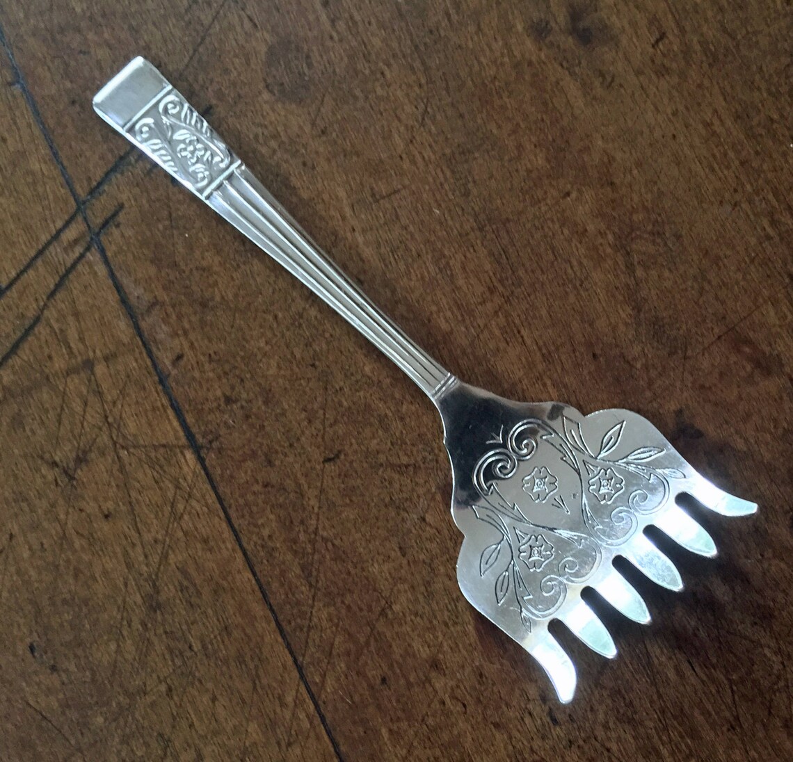 Vintage English Silver Sardine Fork Sheffield England Reg Etsy