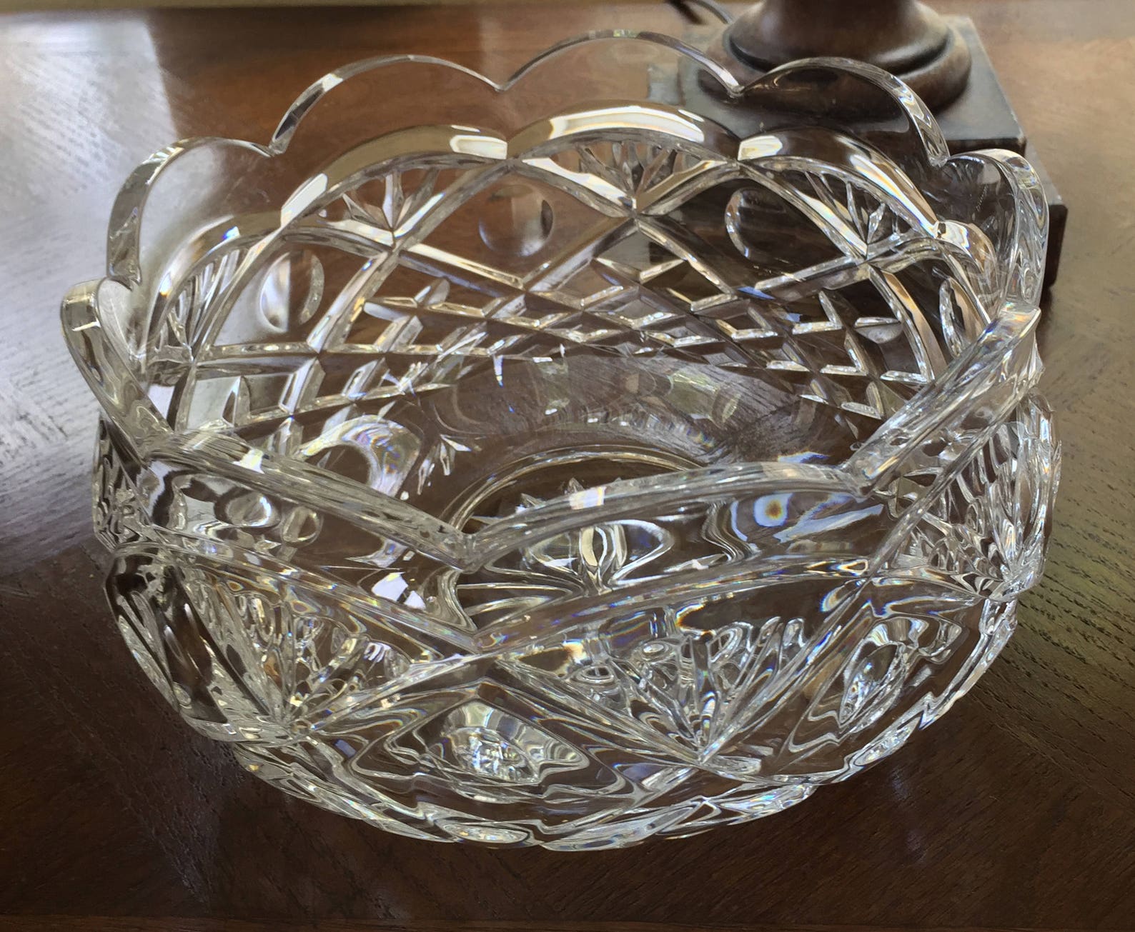 Vintage Waterford Crystal Bowl Dublin Doors Pattern Romance Etsy