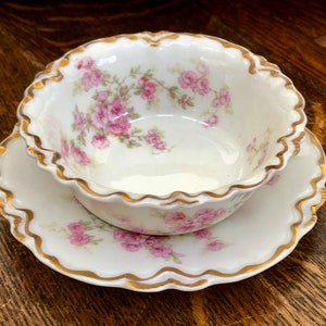 REDUCED Antique *Haviland Limoges Ramekin Set, Schleiger 29, Antique Collectible, Limoges China, Wedding Gift, France, Antique Present, Gift