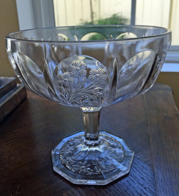 Antique Press Glass open Compote (DEB) Antique Press Glass open Compote (DEB)