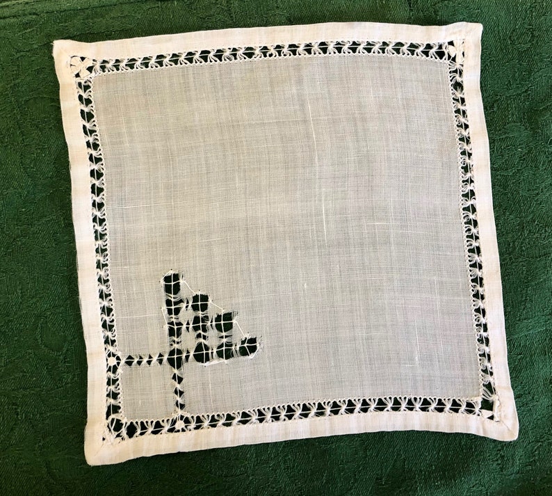 Vintage Pair Cocktail Napkins, Pulled Thread, Vintage Gift, Vintage ...