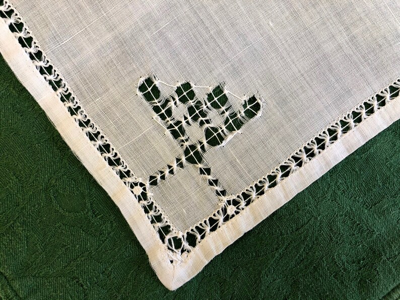 Vintage Pair Cocktail Napkins, Pulled Thread, Vintage Gift, Vintage ...