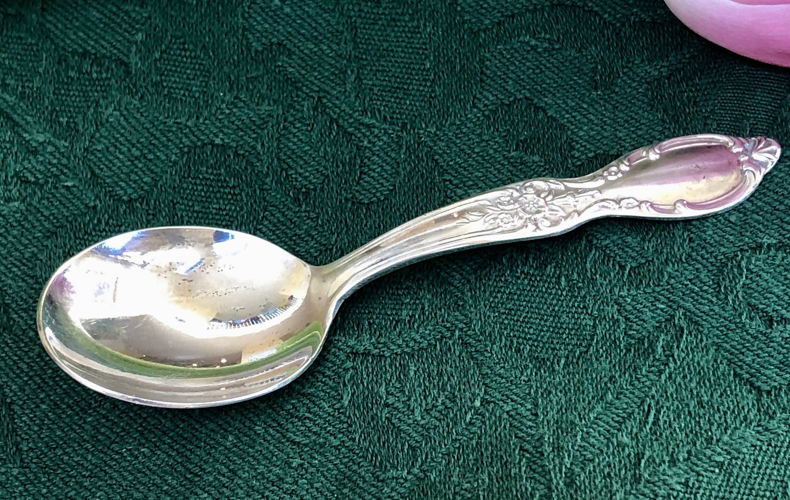Vintage Silver Baby Spoon Victorian Rose Wm Rogers Etsy