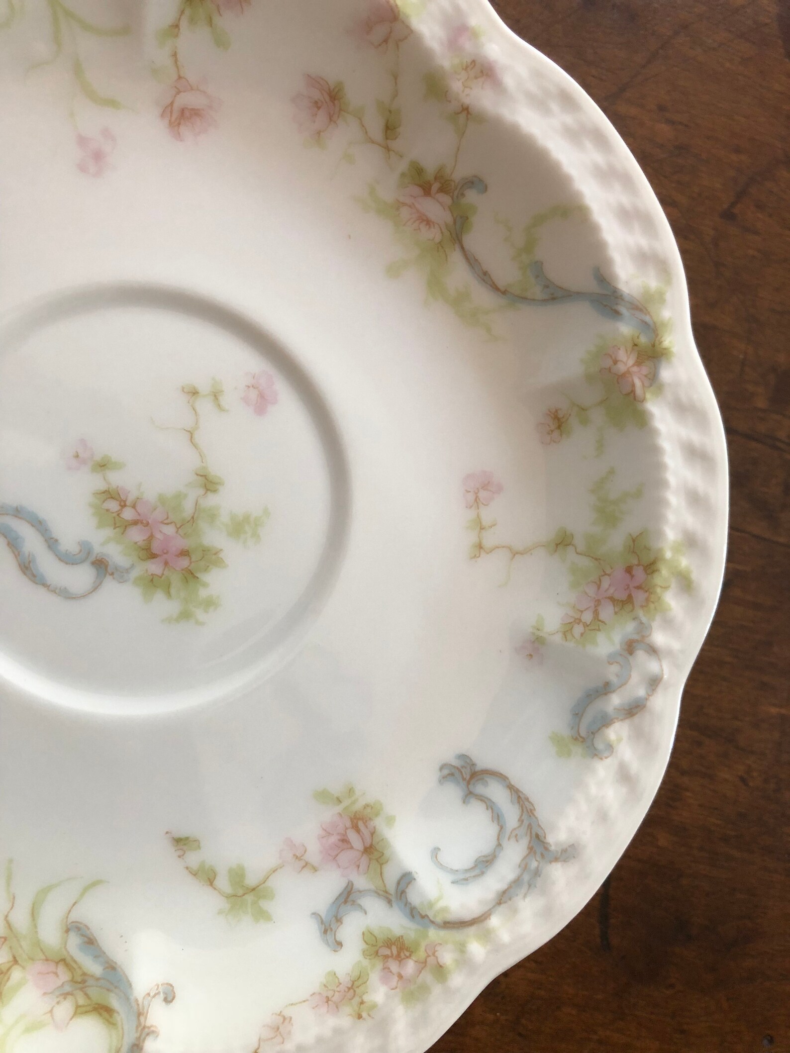 2 Antique Haviland Limoges Saucers, Schleiger 57, the Princess, Antique