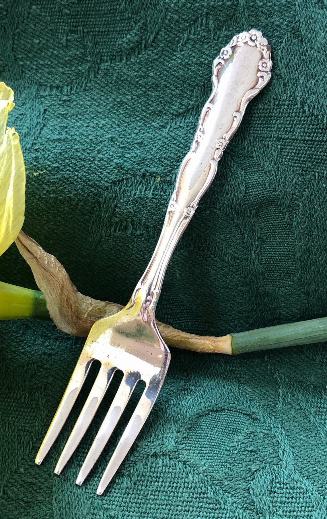 Vintage Silver Baby Spoon and Fork Set Flirtation 1881 Etsy