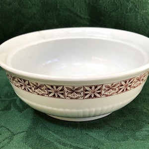 Antique Brown Transfer Ware Bowl, Floral Pattern, Johnson Brothers, England, Antique Collectible, English Country Style, Farmhouse Decor