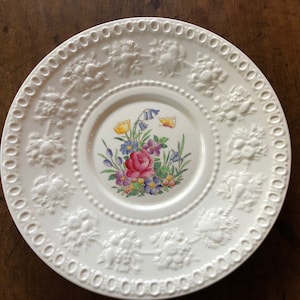 Vintage Wedgwood Large Saucer, Cup Plate, Tintern Pattern, England, Vintage Gift, Cottage Style, English Country, Interior Decor, Gift, R