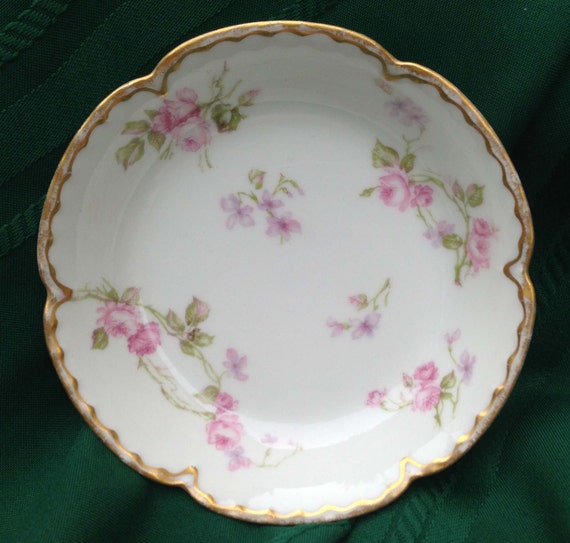 Antique Haviland Limoges Fruit Bowl Schleiger 87 Roses and Etsy