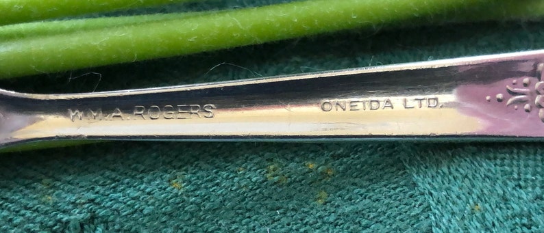 Baby Shower Antique Silver Plated Baby Spoon Wm A Rogers Collectible Silver Infant Gift Harmony Pattern Antique Gift c1938 Baby Gift