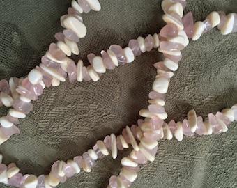Vintage Long Beaded Necklace, Pink, Cream, Gift For Her, Vintage Gift, Vintage Jewelry, Gift For Mom, Friend, Grandmother, Beaded Necklace